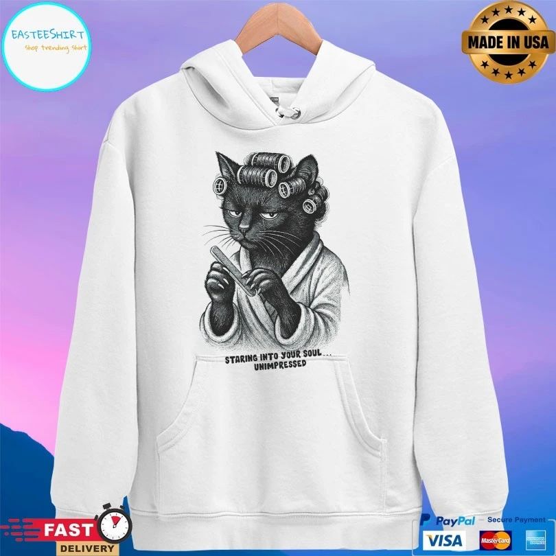 Staring Into Your Soul Unimpressed Cat T-shirt