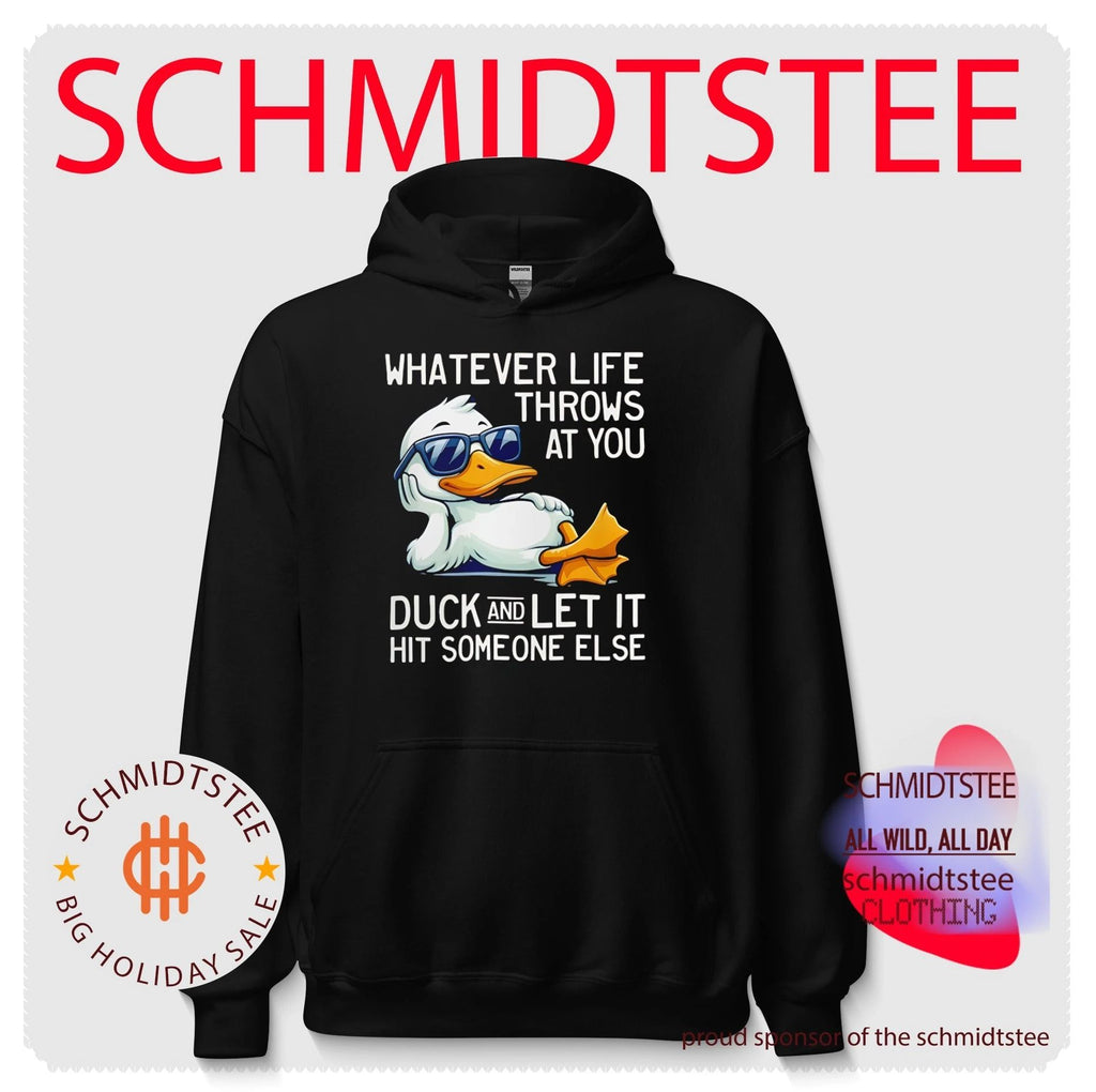 Whatever life throws at you duck and let it hit someone else cartoon duck shirt