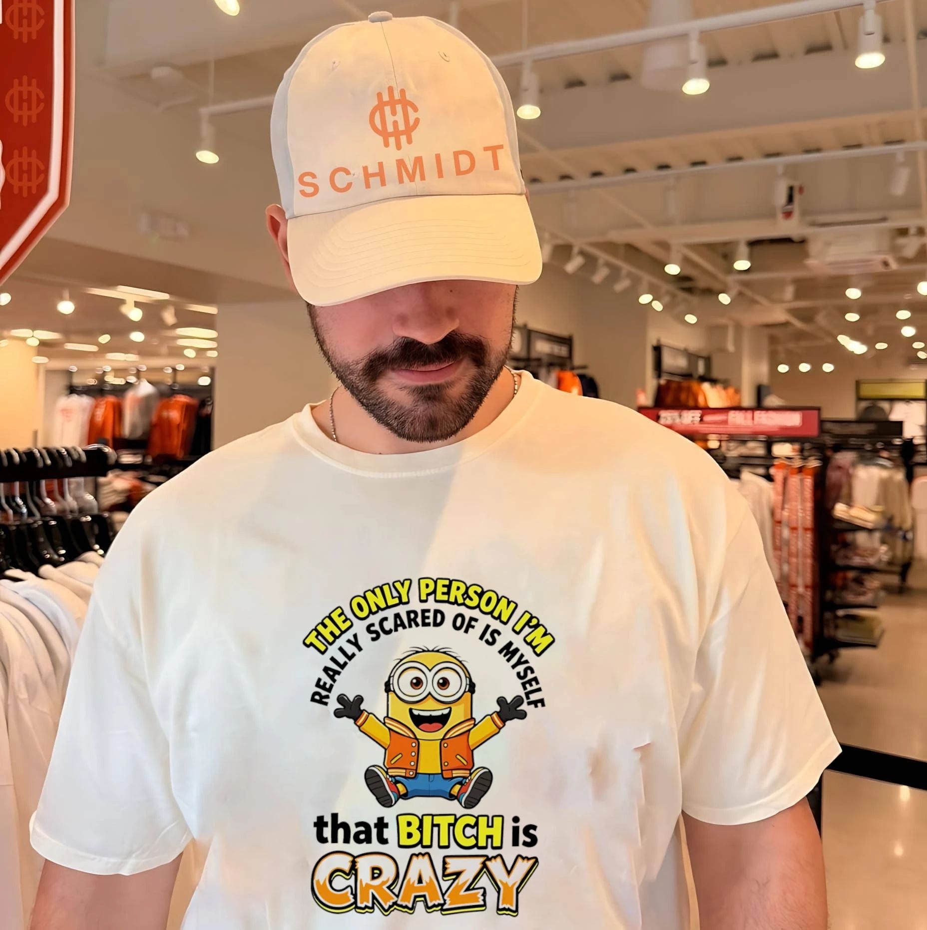 The only person I’m really scared of is myself that bitch is crazy Minion shirt