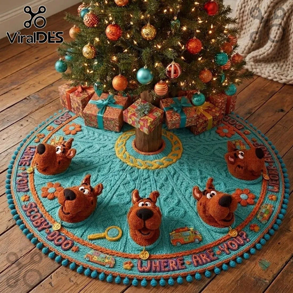 Scooby-Doo Blue 2026 Christmas Tree Skirt