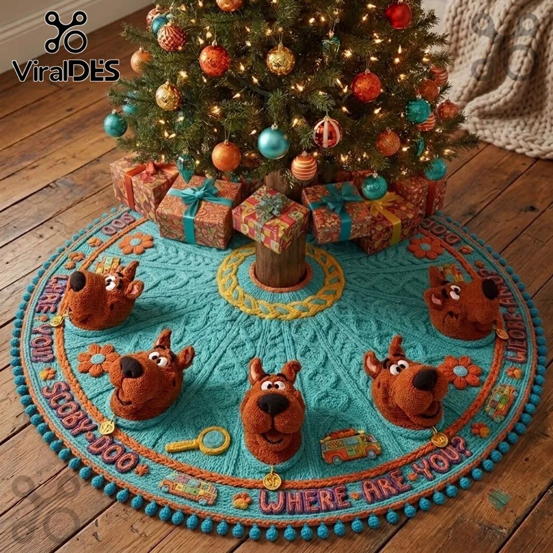 Scooby-Doo Blue 2026 Christmas Tree Skirt