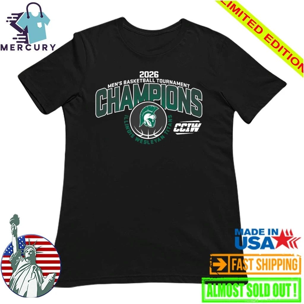 Illinois Wesleyan Titans Men’s Basketball 2026 CCIW Tournament Champions Shirt