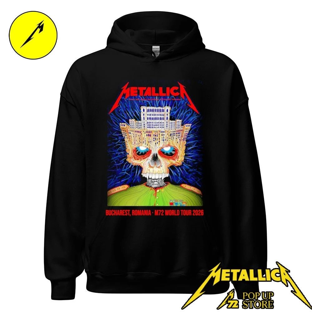 Metallica M72 Bucharest Limited Edition Merch Tee For Arena Nationala In Bucharest Romania On May 13 2026 Palace Of Parliament Crown Skull Shirt