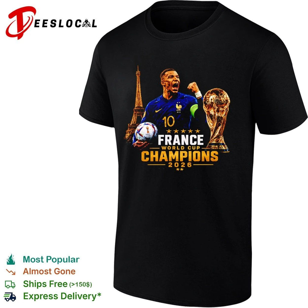 Kylian Mbappe France National Football Team World Cup Champions 2026 T-shirt
