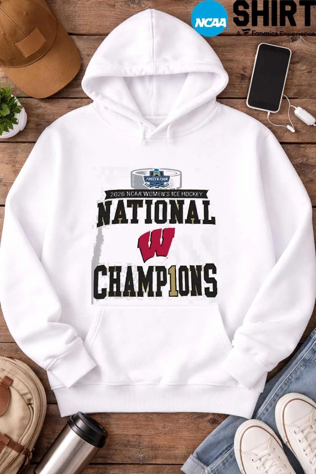 Wisconsin Badgers Women’s Ice Hockey 2026 National Champions Locker Room T-Shirt Wisconsin Badgers