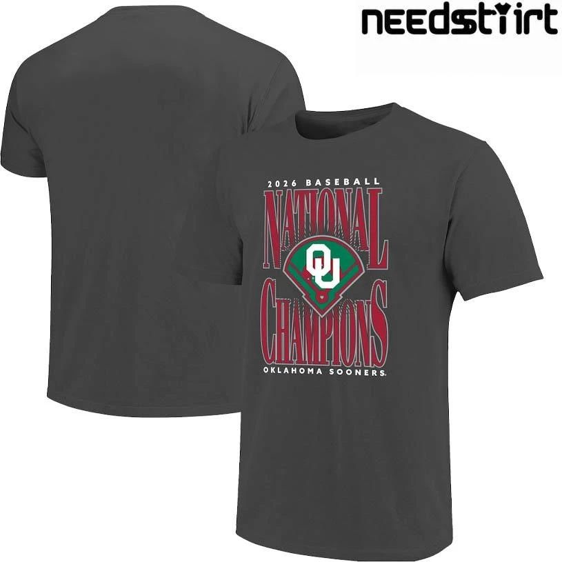 Oklahoma Sooners 2026 NCAA Baseball Men’s College World Series Champions Large Type Field Shirt