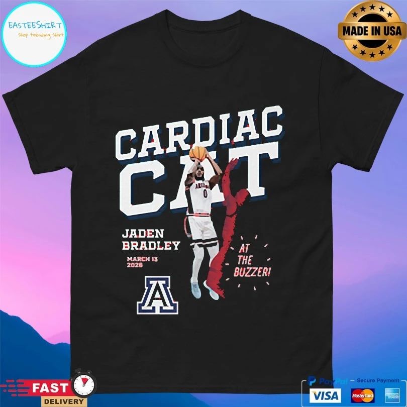 Arizona Wildcats Cardiac Cat Jaden Bradley March 13 2026 At The Buzzer T-shirts