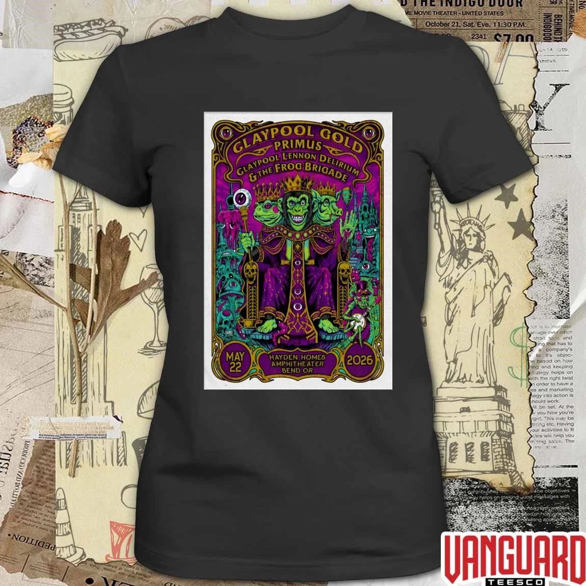 Primus In Bend OR On May 22 2026 Hayden Homes Amphitheater Tour Poster t-shirt