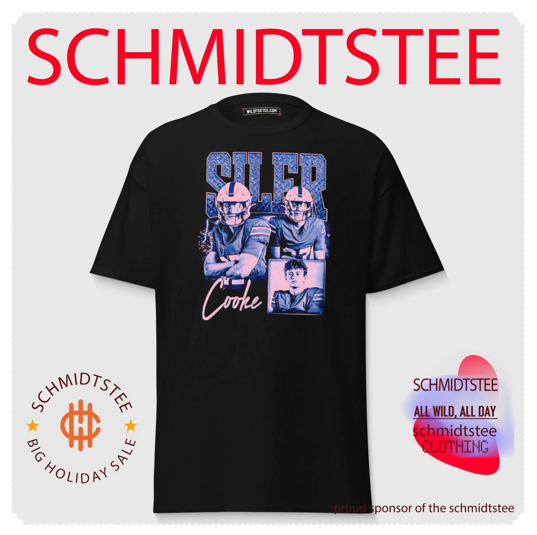 Siler Cooke Football Tribute athlete sports portrait shirt