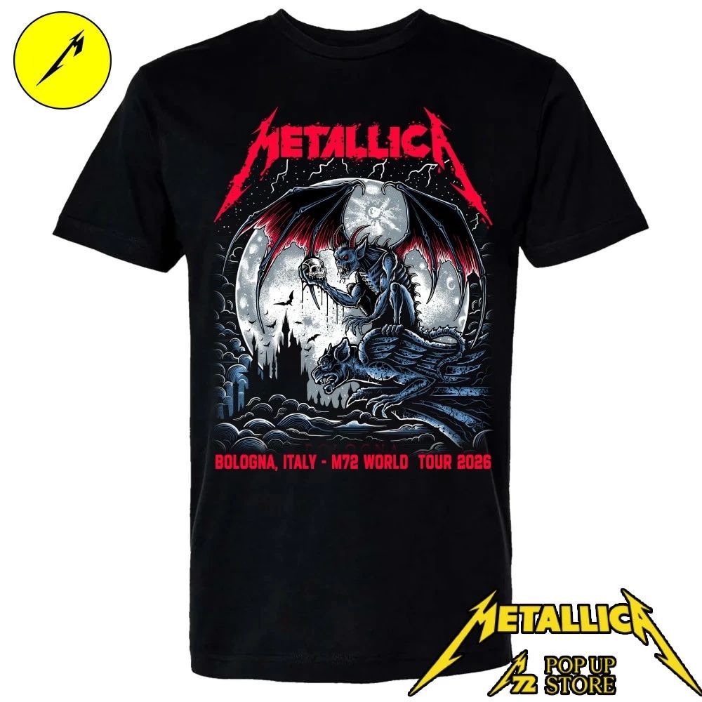 Metallica Bologna 2026 Limited Edition T-Shirt – Maglia Rock Pop-Up Store
