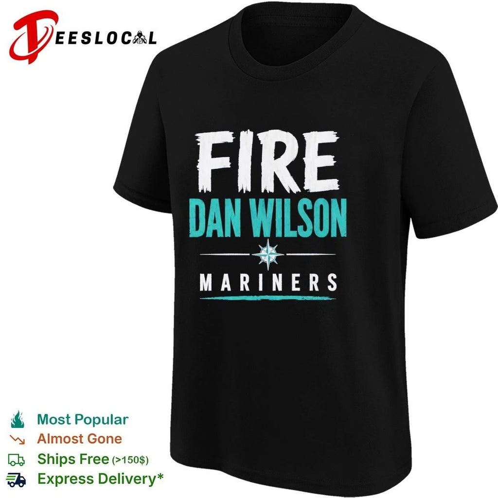Fire Dan Wilson Seattle Mariners MLB Baseball T-shirt