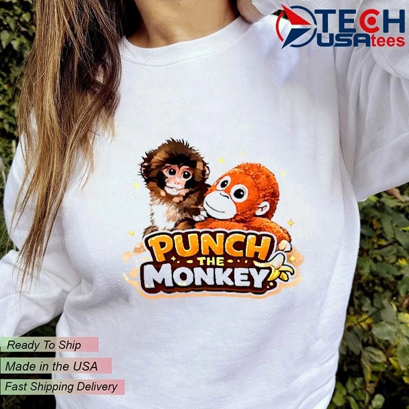 Punch the monkey graphic shirt