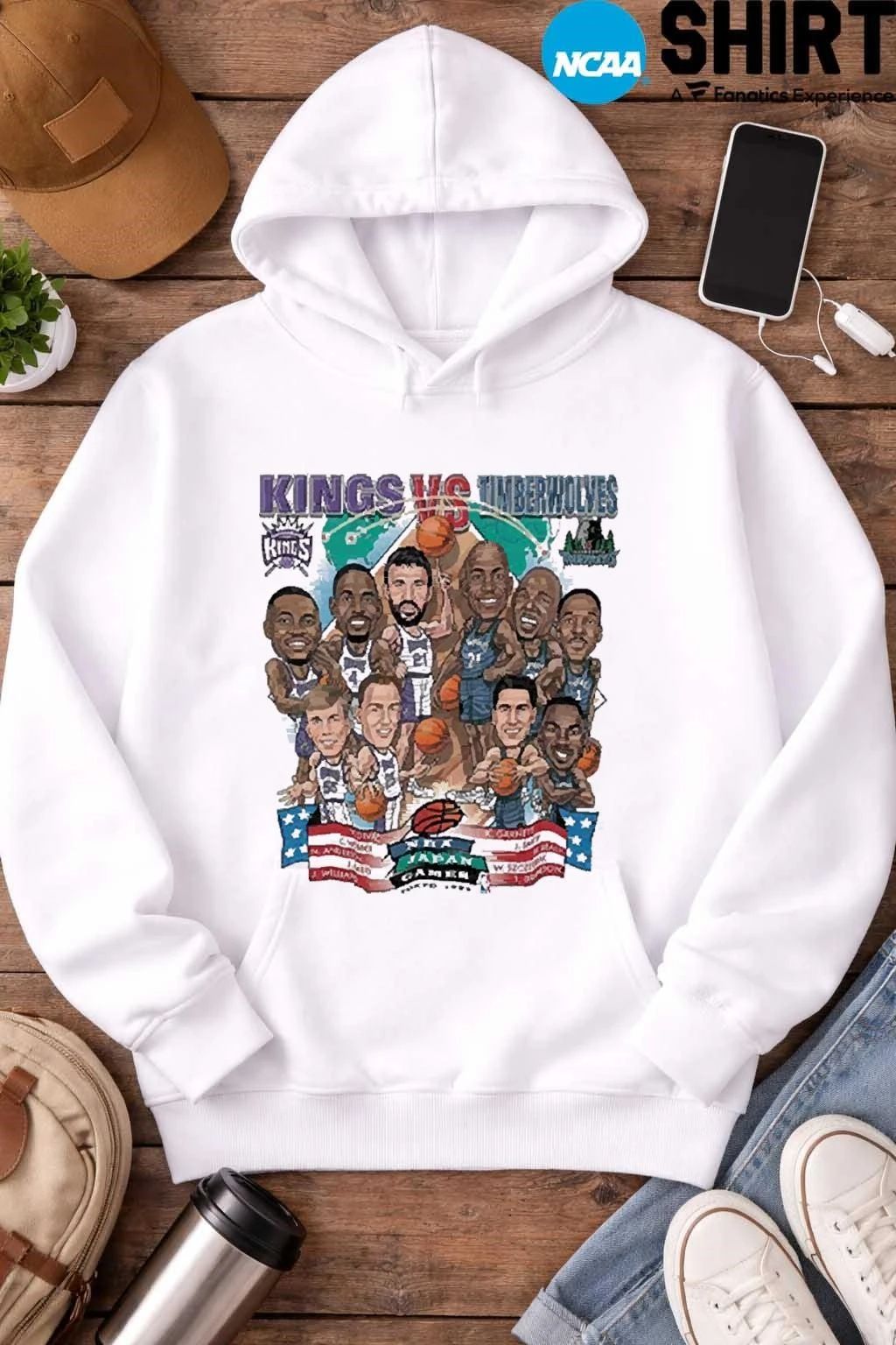 Kings Vs Timberwolves NBA Japan Games Tokyo 1999 Shirt