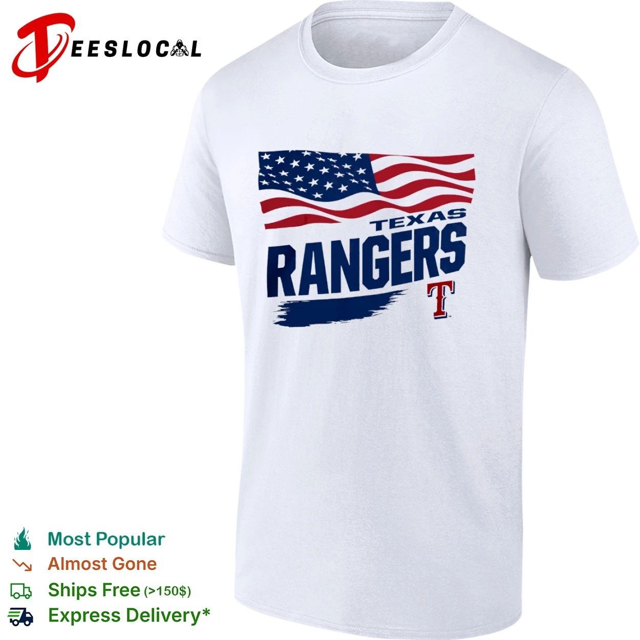Texas Rangers Waving Flag Texas Rangers Starter T-shirt
