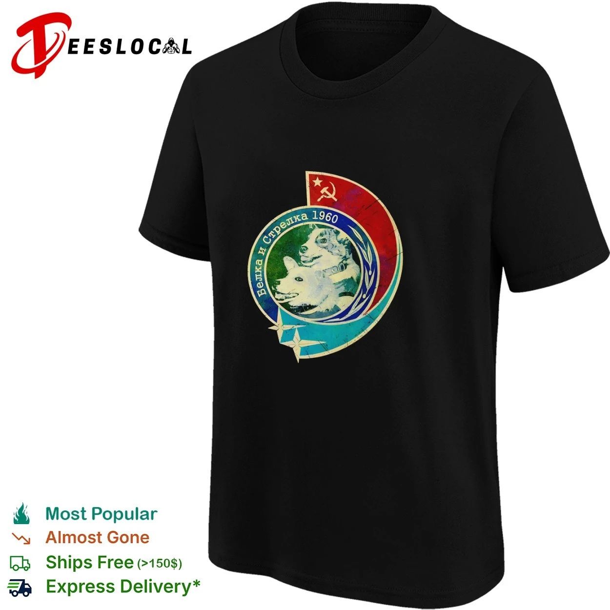 Belka and Strelka 1960 Soviet Space Dogs T-shirt
