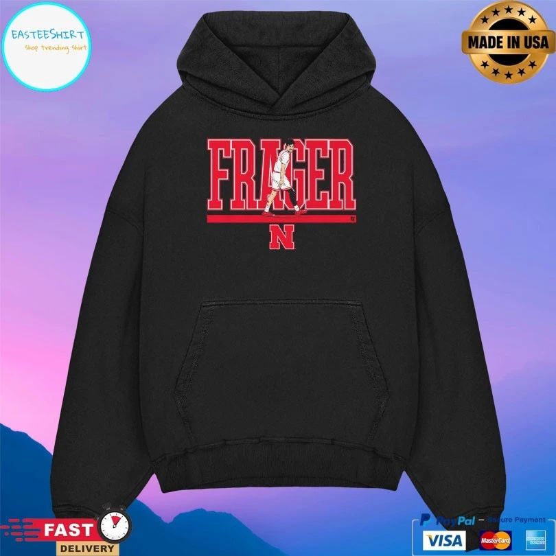 Nebraska Cornhuskers Men’s Basketball Braden Frager Name Pose T-shirt