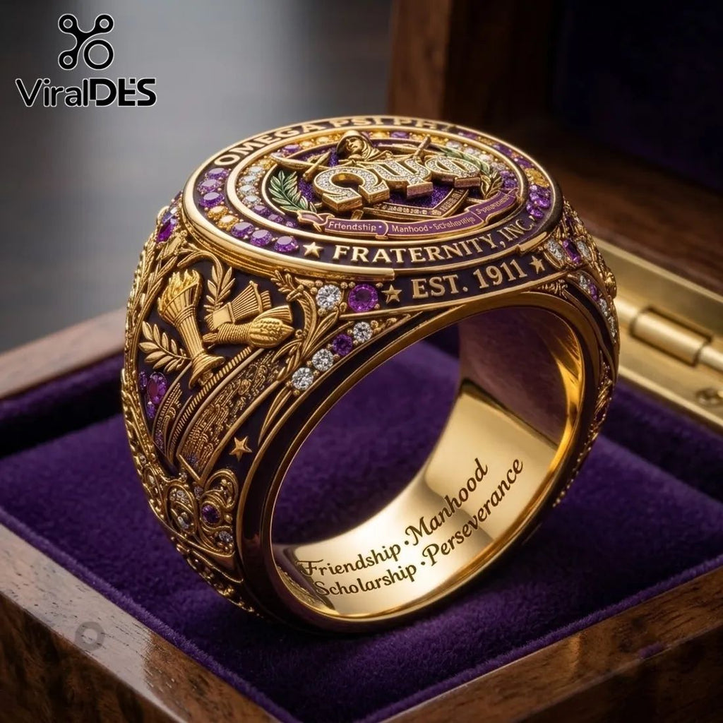 Omega Psi Phi 1911 EST Fraternity Ring