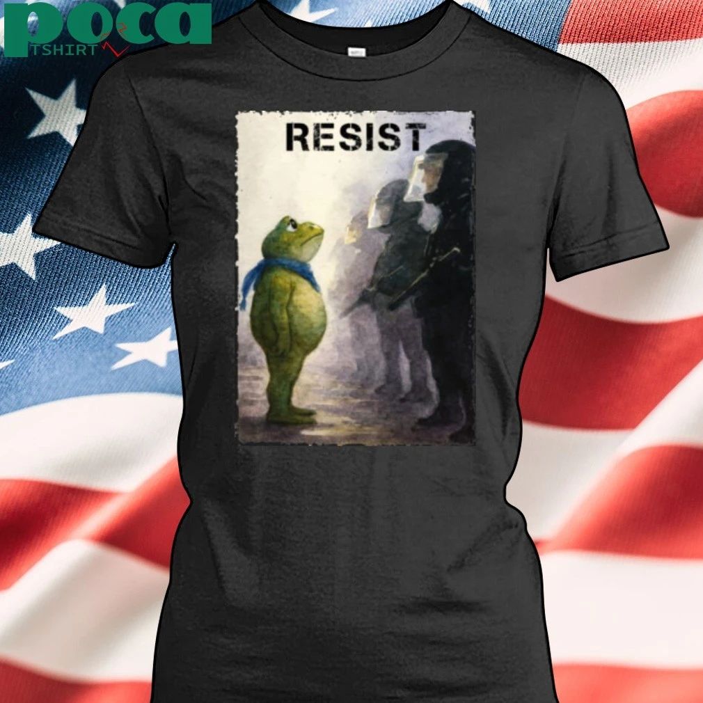 Portland Frog Against Resist Free Portland Poster T-shirt