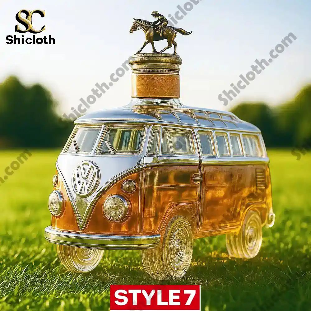 Volkswagen T1 Camper Van 10220 Custom Whisky Glass Bottle 2026