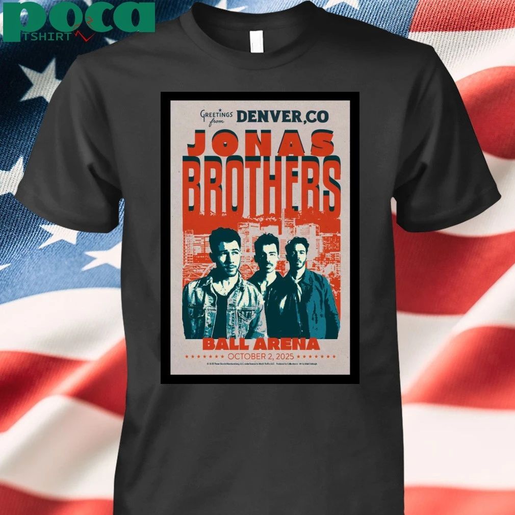 Jonas Brothers Denver CO Oct 2 2025 Ball Arena Poster Shirt