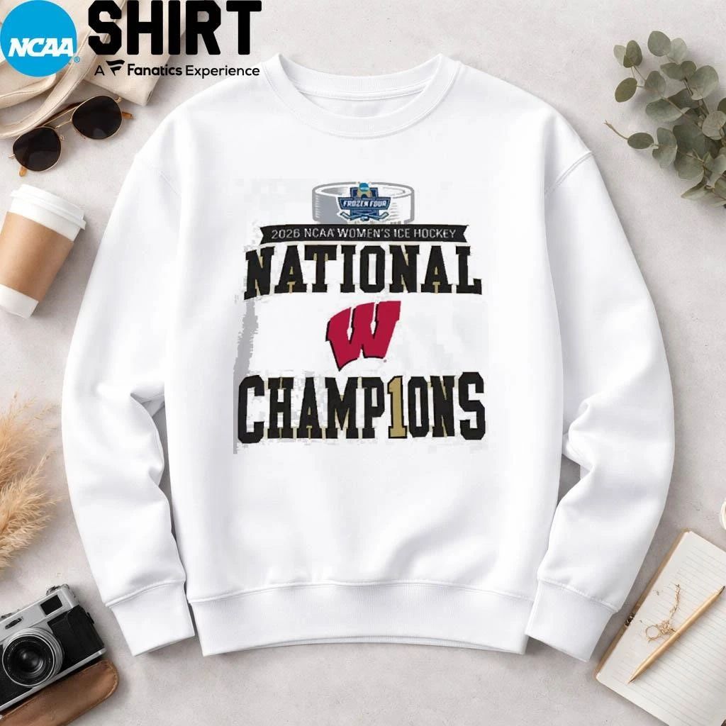 Wisconsin Badgers Women’s Ice Hockey 2026 National Champions Locker Room T-Shirt Wisconsin Badgers