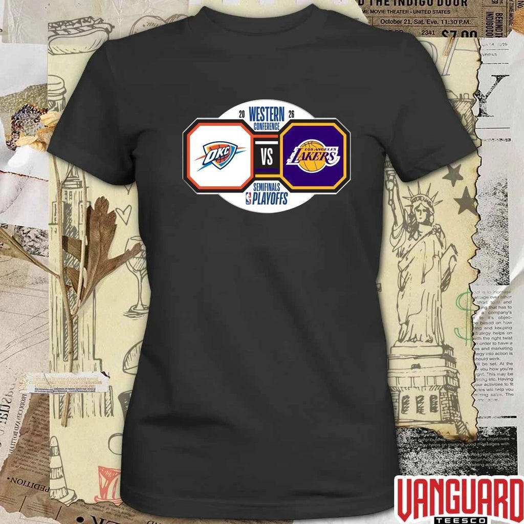 Oklahoma City Thunder vs Los Angeles Lakers 2026 NBA Playoffs Western Conference Semifinals t-shirt