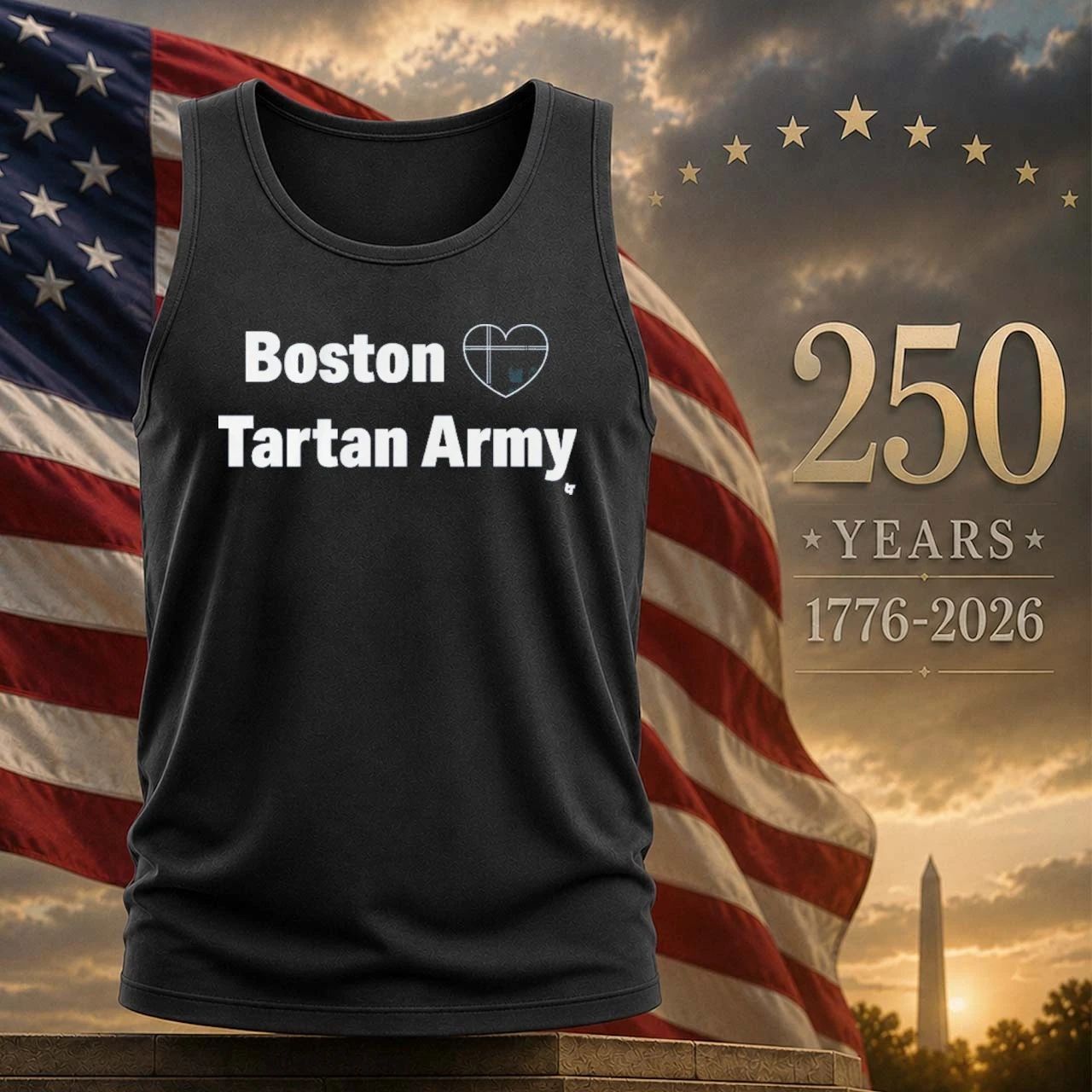 Boston Heart Tartan Army Shirt