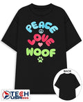 Peace love woof shirt