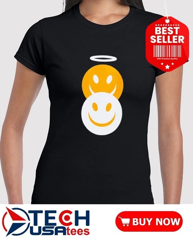 Angel and devil smiley shirt