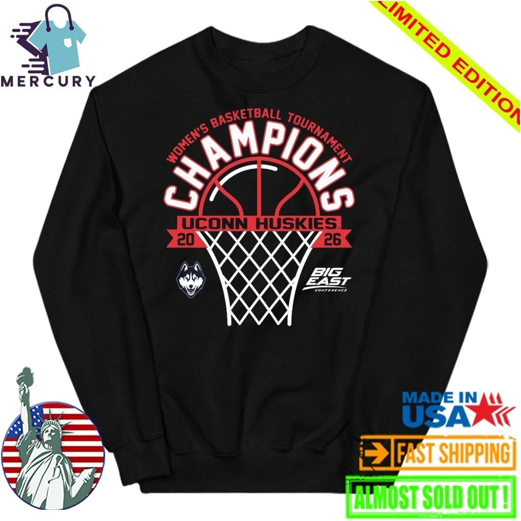 UConn Huskies 2026 Big East Women’s Basketball Tournament Champions Shirt