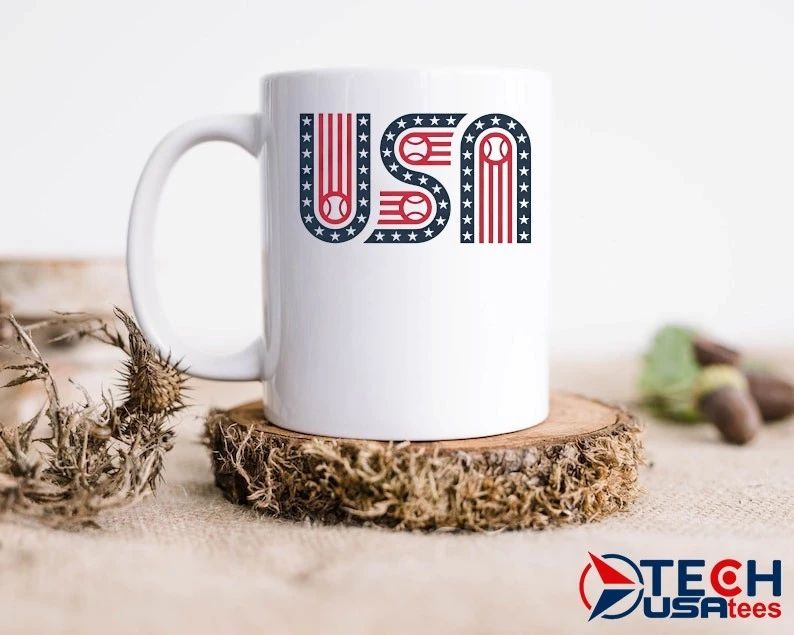 USA stars stripes and baseball shirt