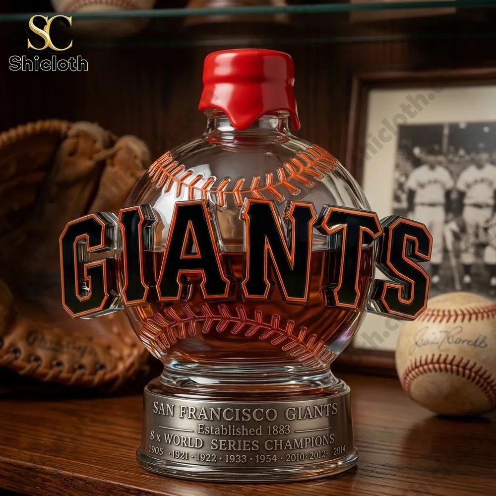 San Francisco Giants 8x World Series ChampsWhiskey Bottle
