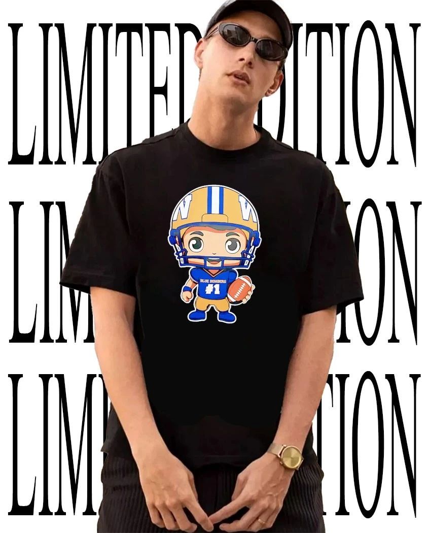 Winnipeg Blue Bombers #1 Chibi Football Player Cartoon shirt