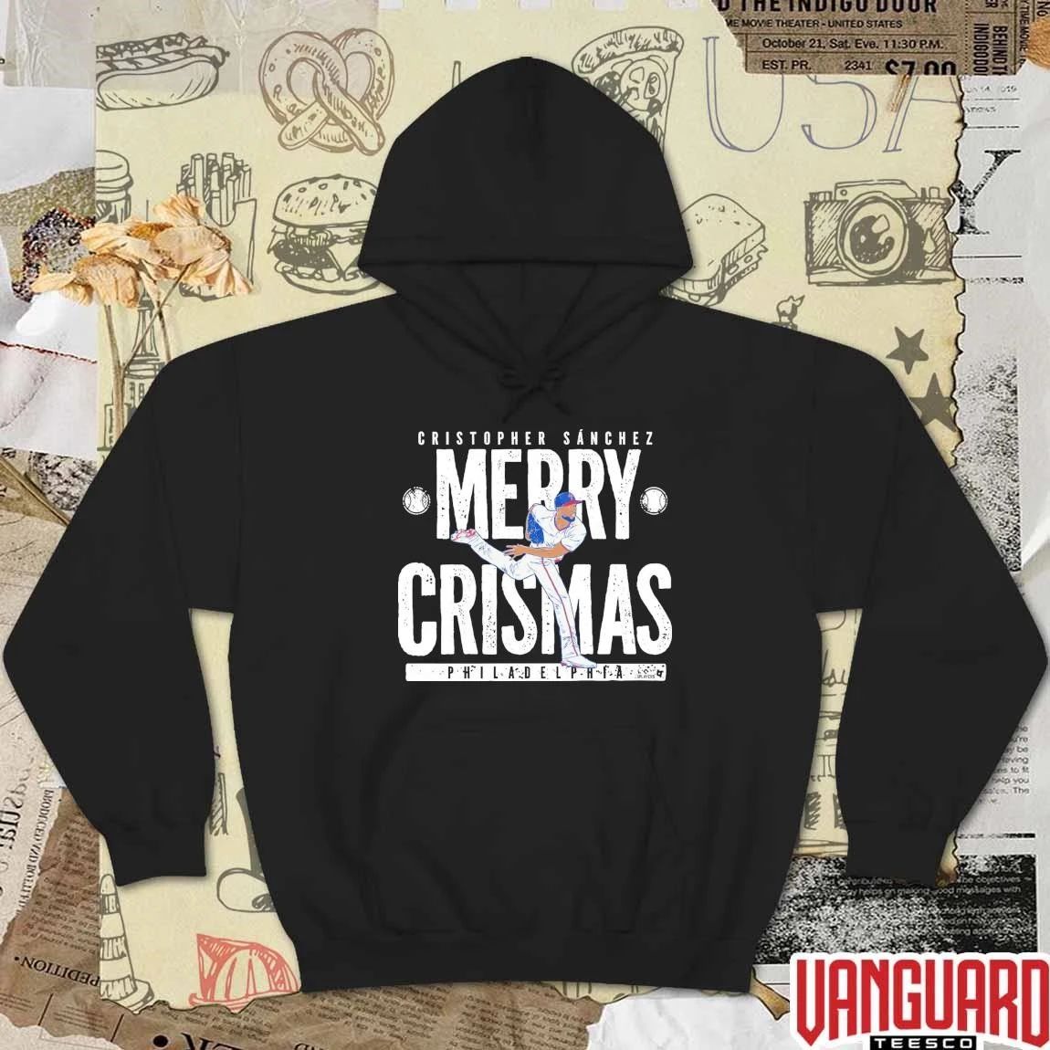 Cristopher Sanchez Merry Crismas Philadelphia Phillies MLB Pop Up Shop t-shirt
