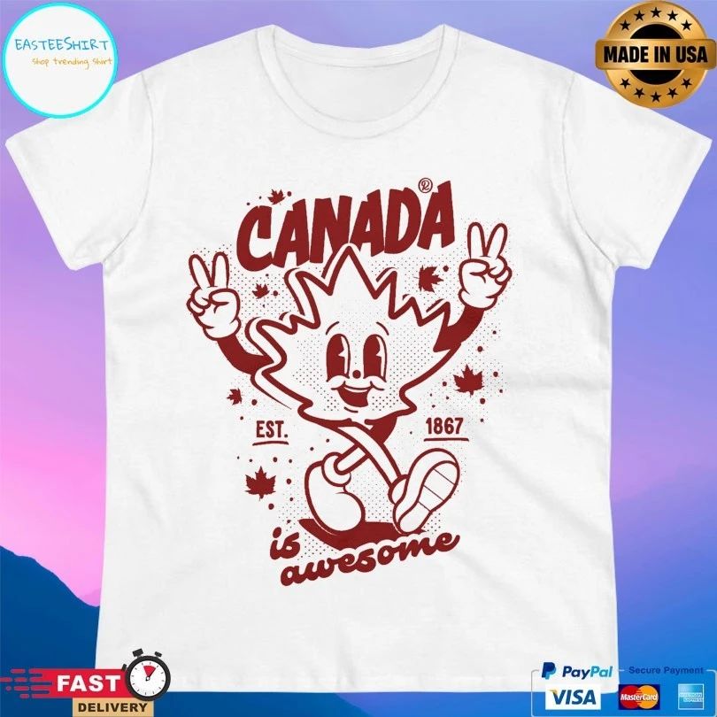 Canada Is Awesome Retro Est 1867 T-shirt