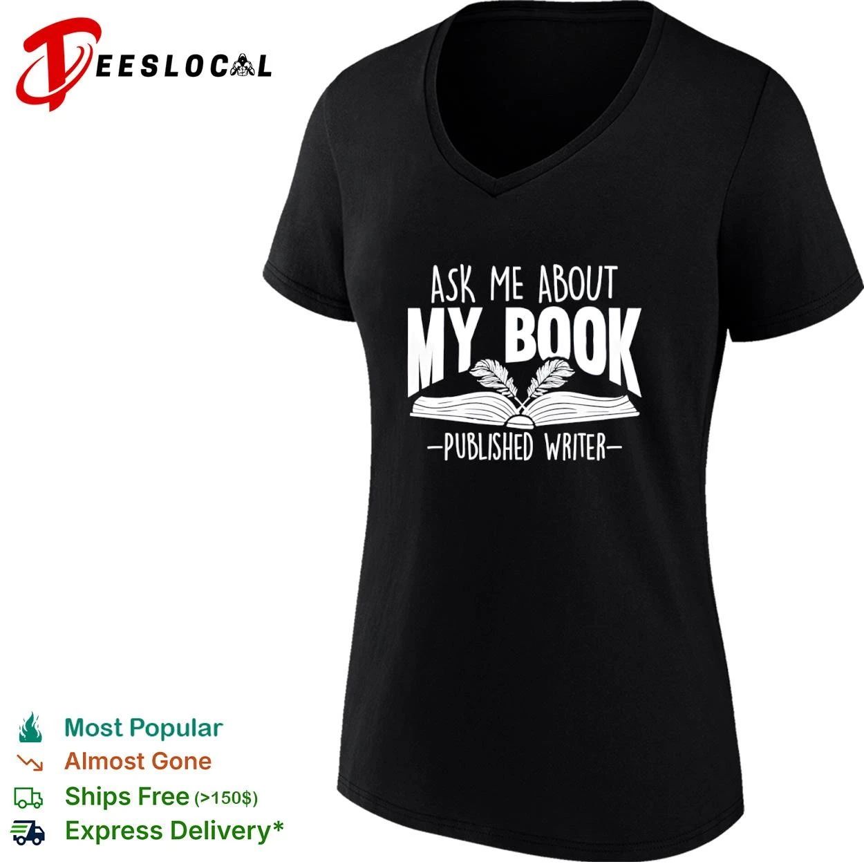 Ask Me About My Book Published Writer T-shirt