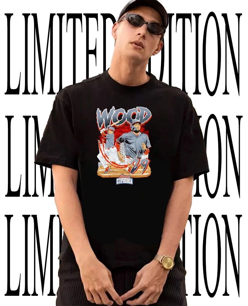 MLB Robert Wood 29 Los Angeles Angels Baseball caricature tee