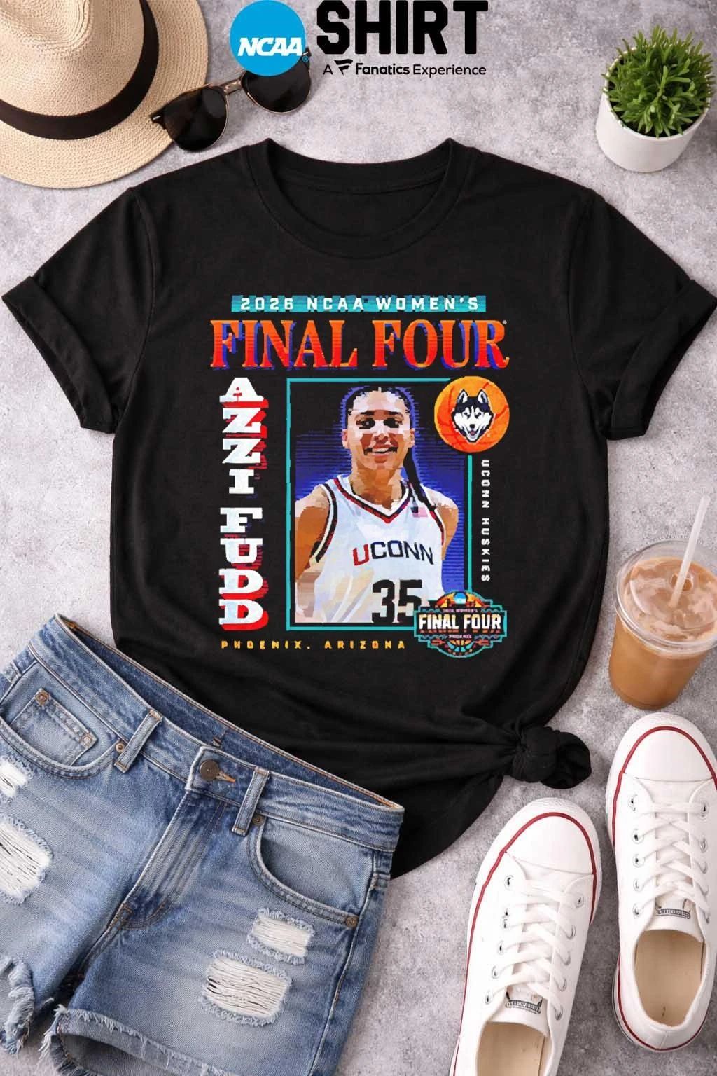UConn Huskies NCAA Women’s Basketball Final Four 2026 Azzi Fudd Shirt