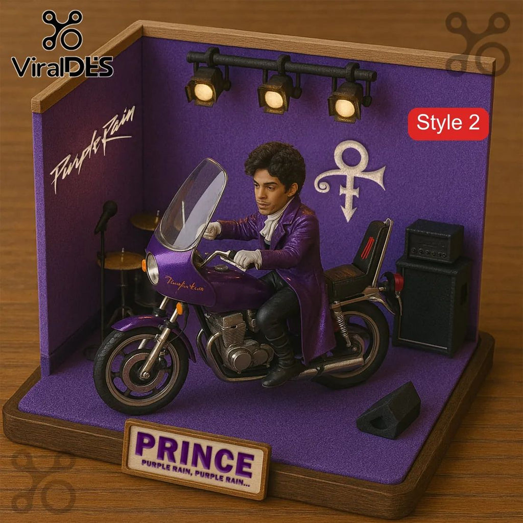 Prince Purple Rain Diorama Desktop Figurine