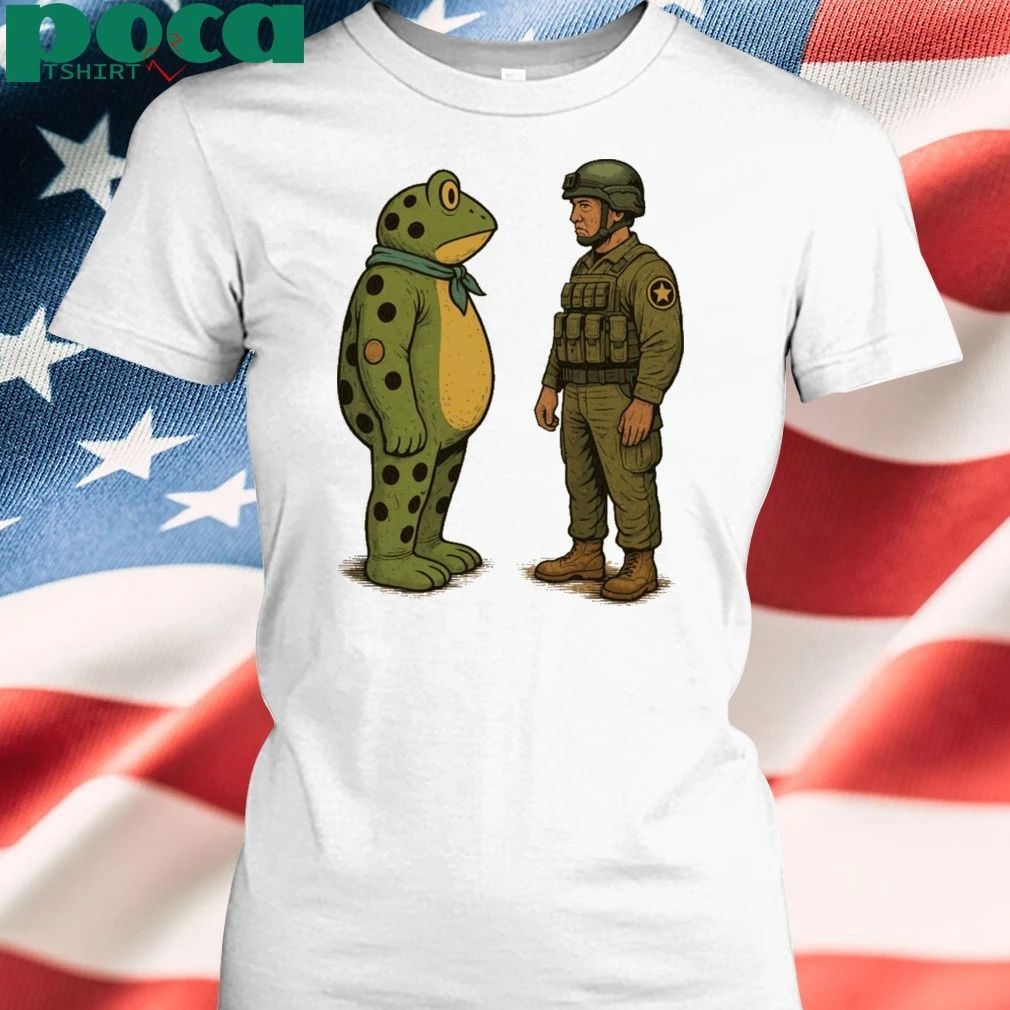 Portland Frog Against Resist Portland Soldier Art T-shirt