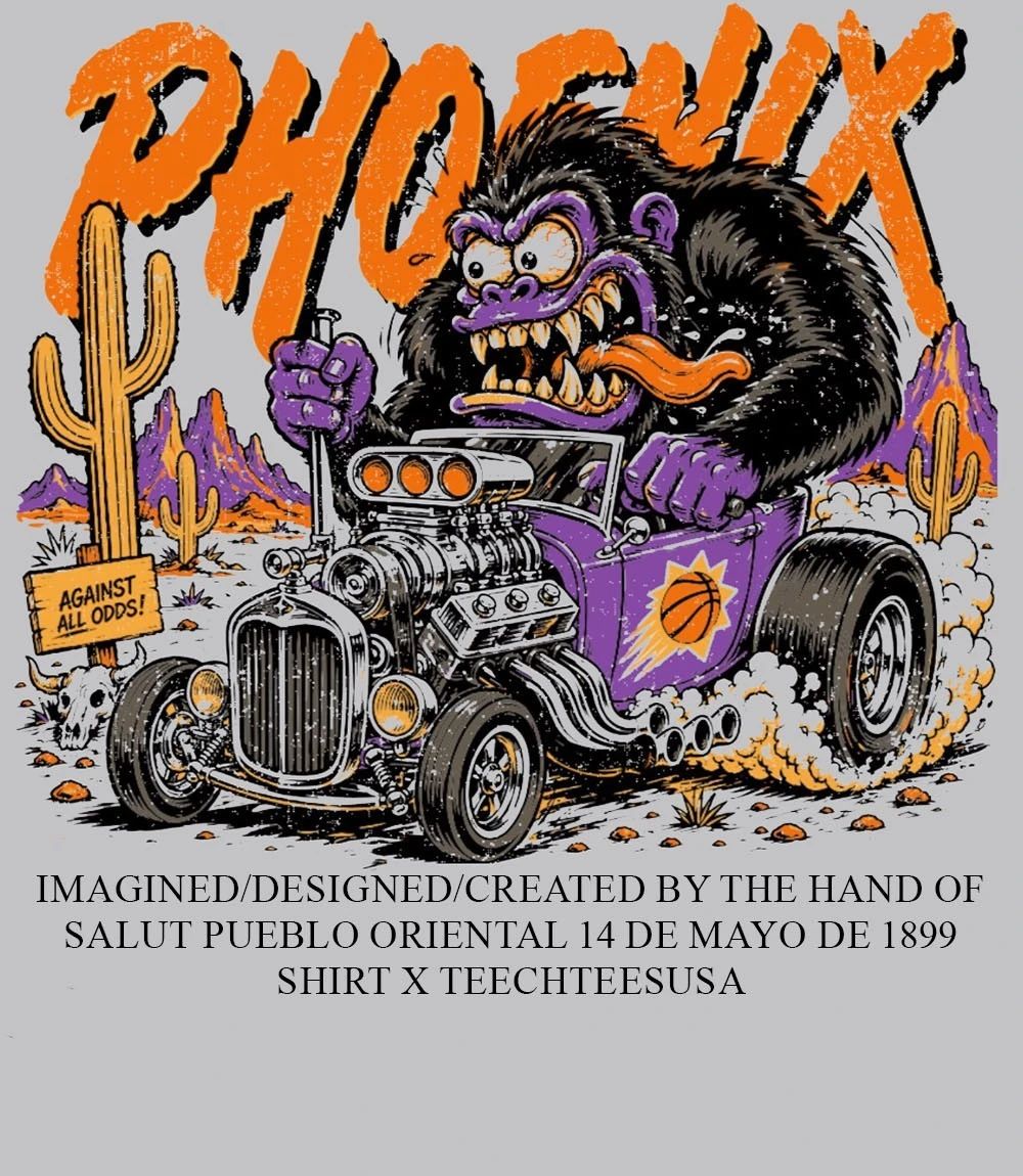 Phoenix Suns 2026 Playoffs King Kong driving shirt