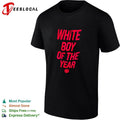 White Boy of the Year funny slogan humor T-shirt