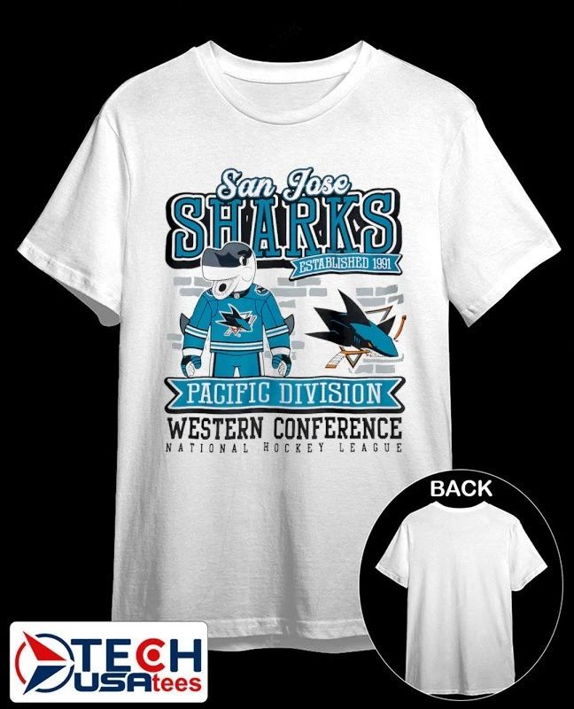 San Jose Sharks Hockey Pacific Division Western Conference NHL mascot shirt by mitchellandness