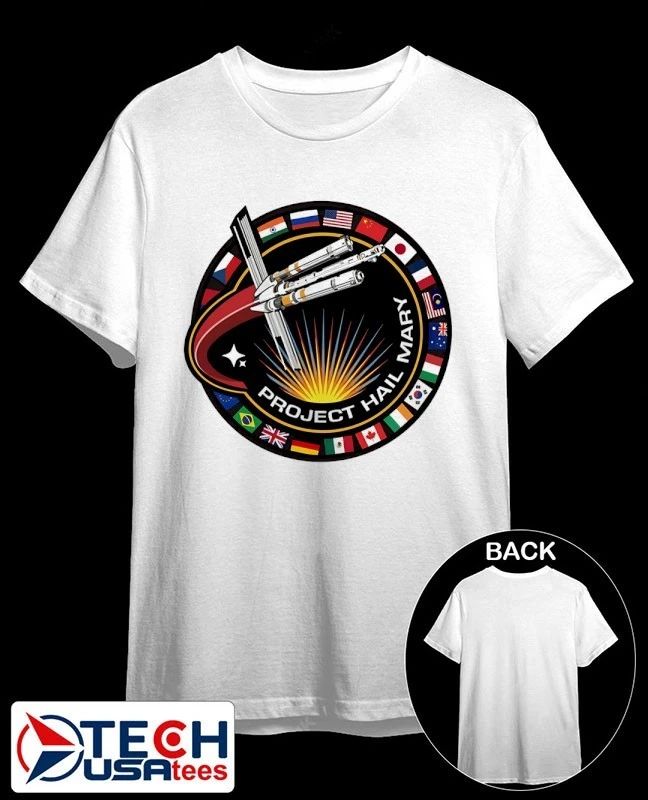 Project Hail Mary flag logo shirt