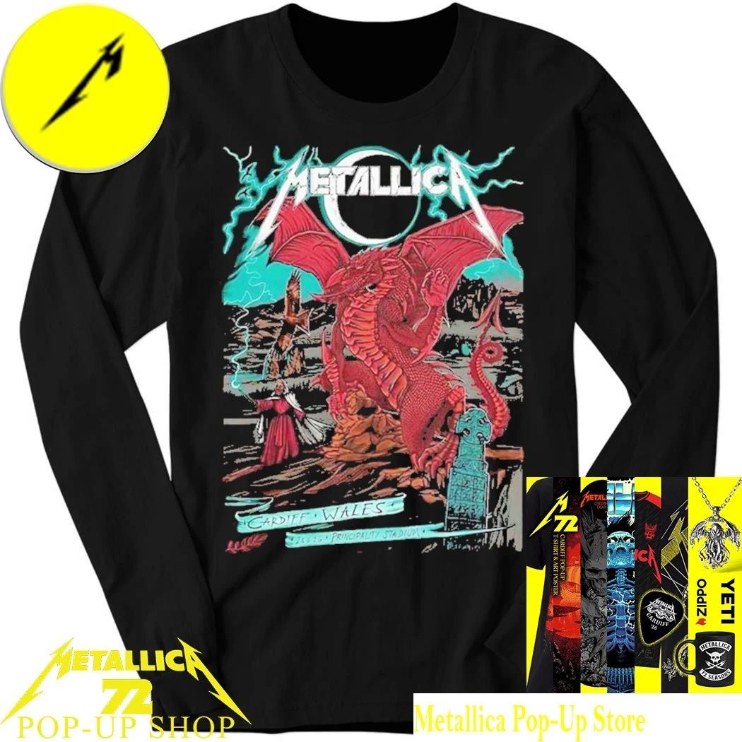 Metallica M72 Cardiff Wales Event Poster For Cardiff Wales at Principality Stadium on Sunday 28 June 2026 Unisex Tee