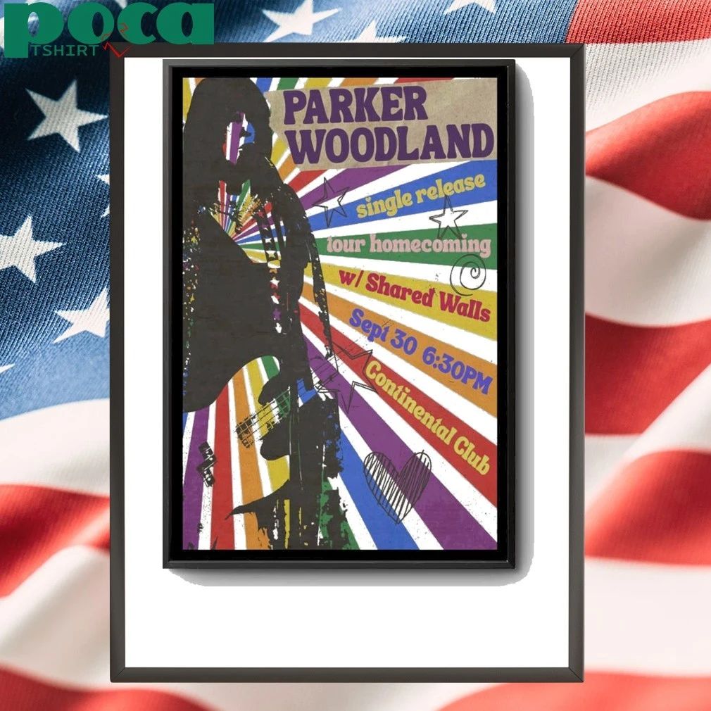 Parker Woodland Continental Club Austin Sept 30 2025 Poster shirt
