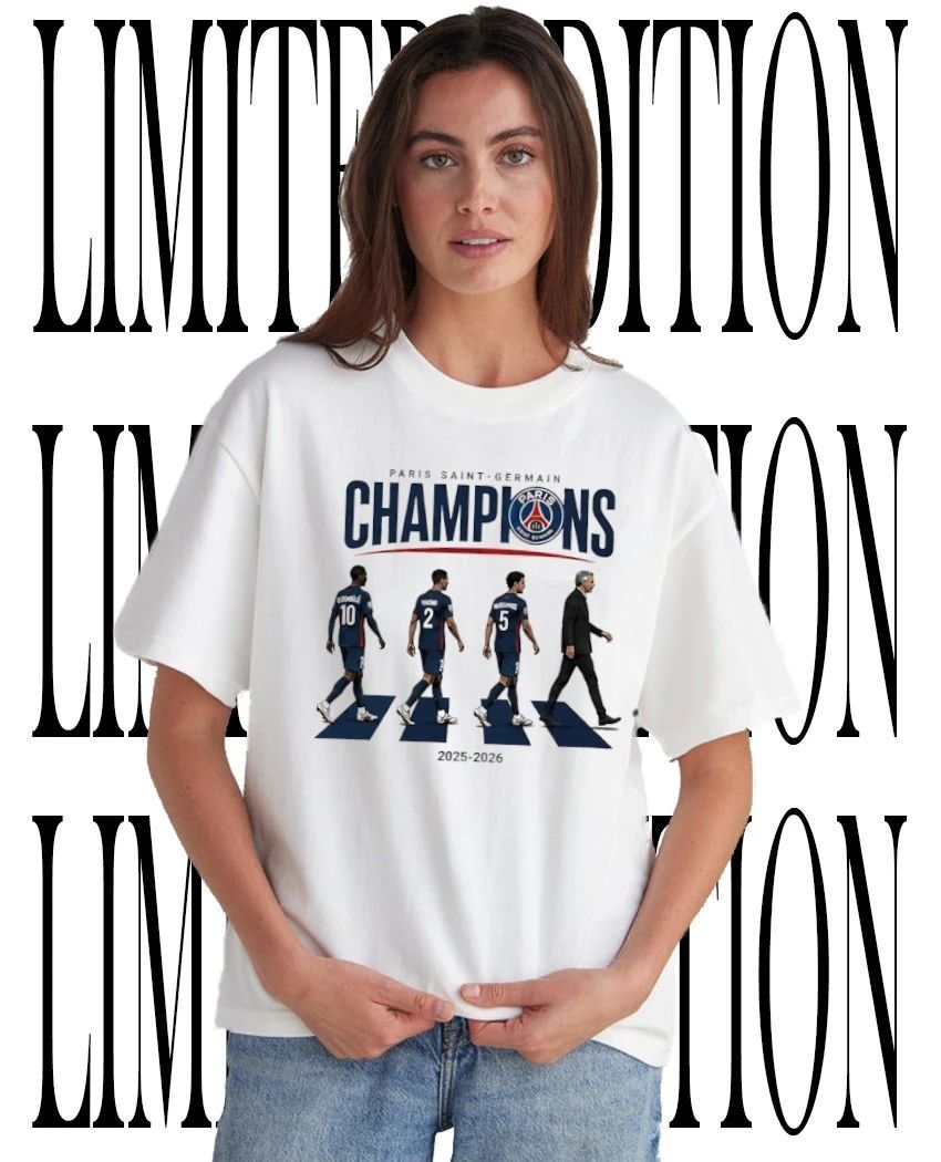 Paris Saint-Germain Abbey Road Champions 2025-2026 T-Shirt