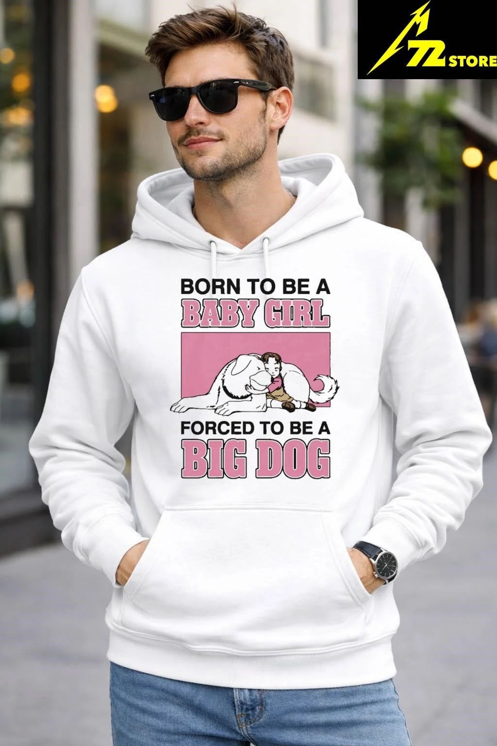 Born To Be A Baby Girl Forced To Be A Big Dog Shirt