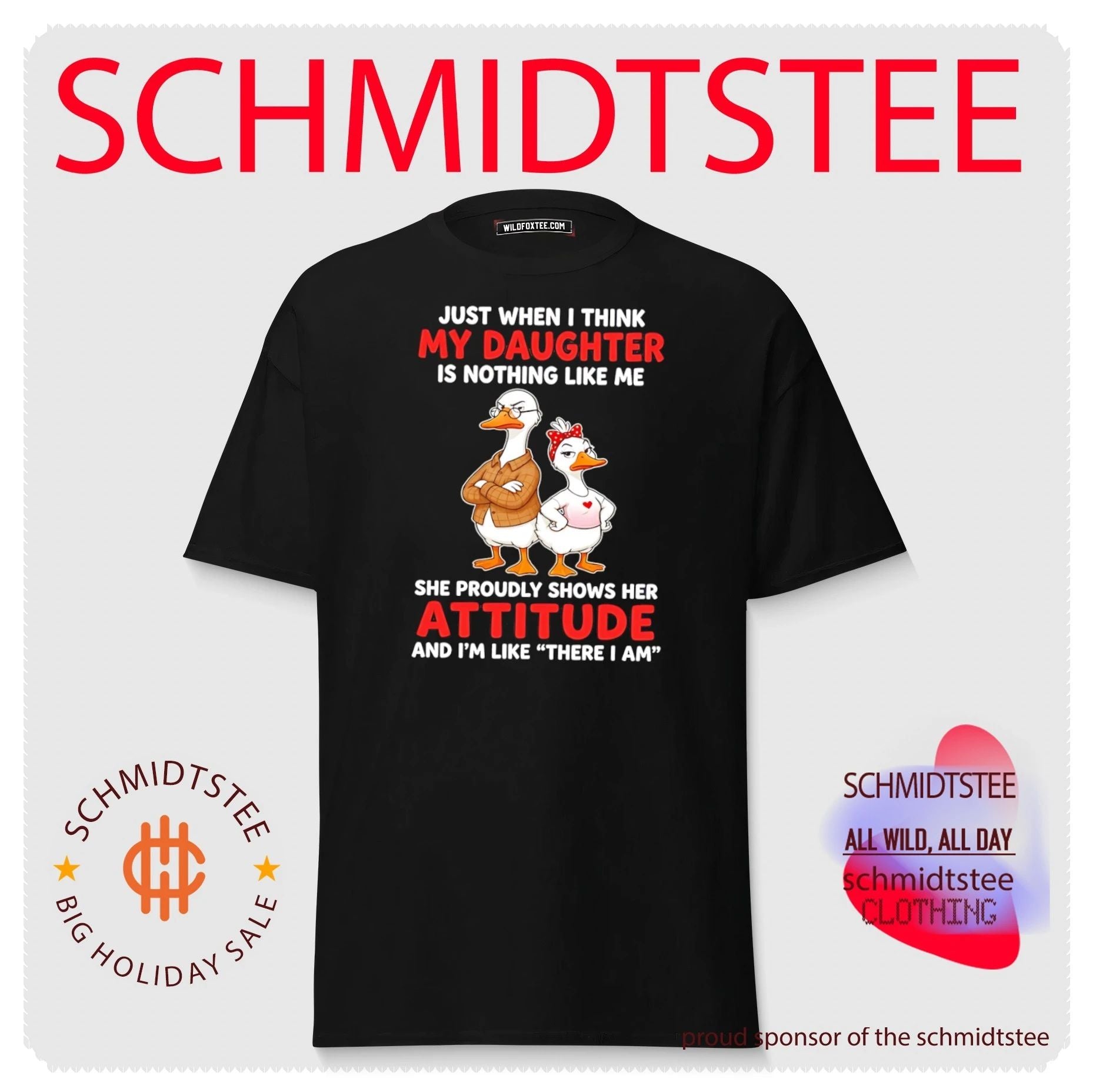 Just when I think my daughter is nothing like me she proudly shows her attitude cartoon duck shirt
