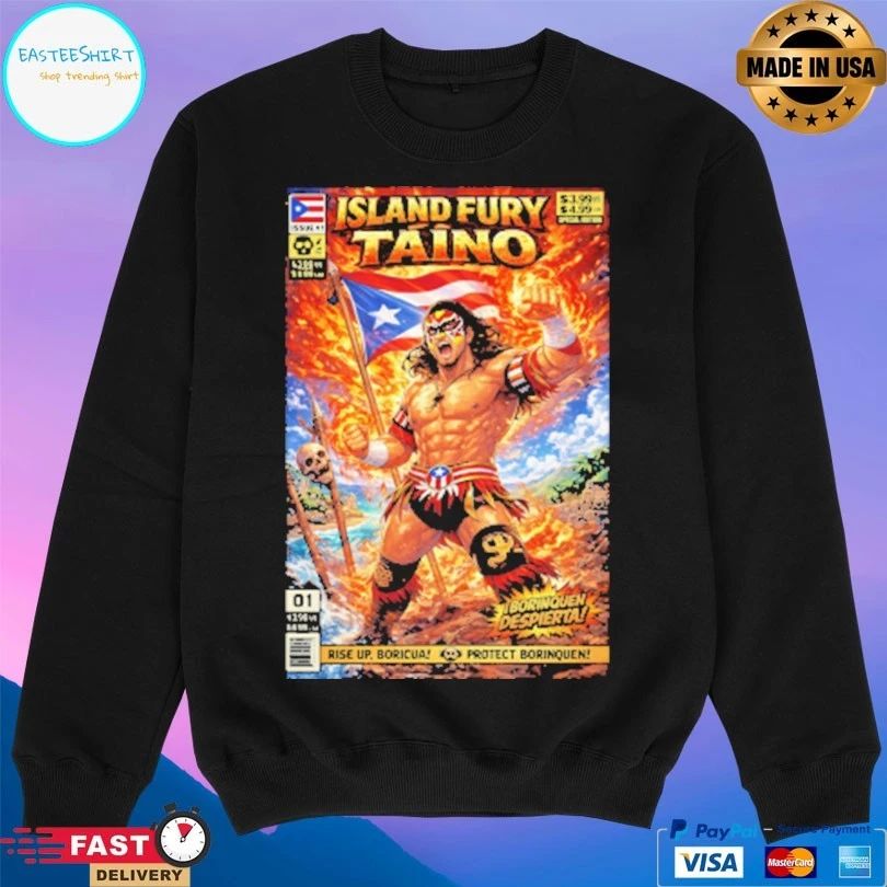 Island Fury Taino Taino Comic Book Cover T-shirts